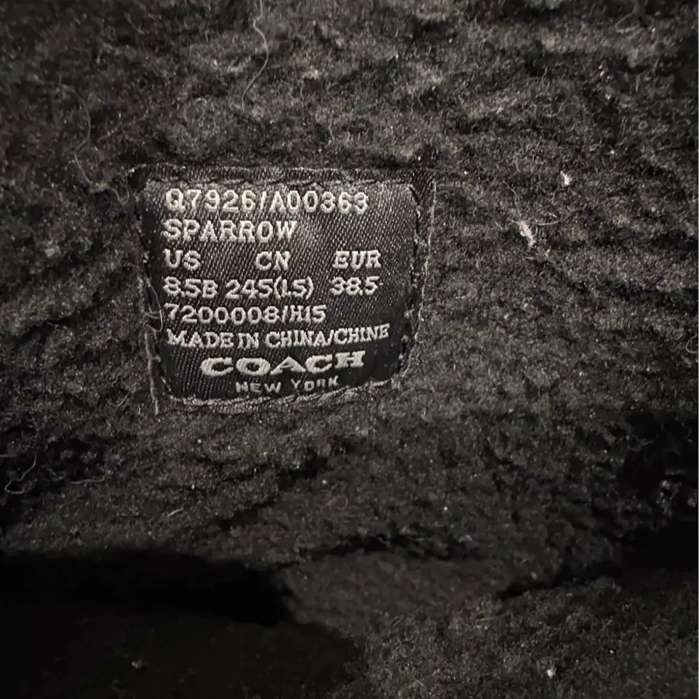 LOW START Coach Women's Black Leather and Nylon Quilted Winter Boots GUC - Picture 5 of 6